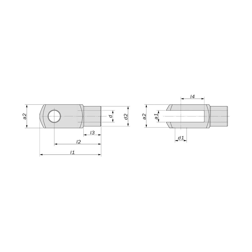 Forcella per pompa freno OBP 5/16 UNF con vuoto 'U' 8,84mm - OBP-CB005 - OBPCB005 - 3661768111321