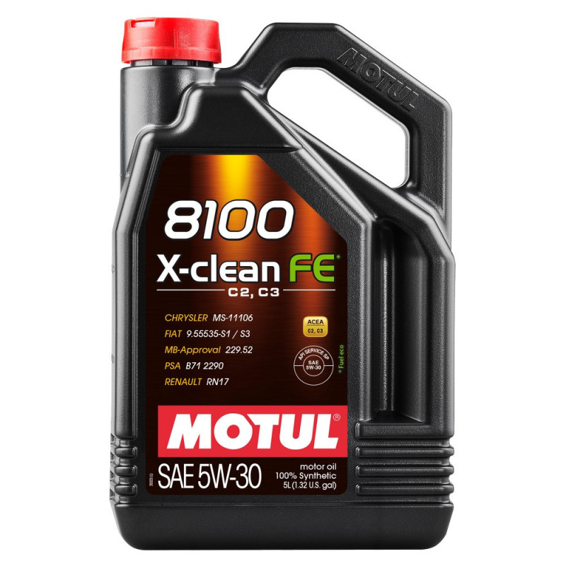 Motorolie MOTUL 8100 X-CLEAN FE 5W-30 - 5 liter can - MOT-81XC-FE-5W30-5 - 112781 - 3374650399775