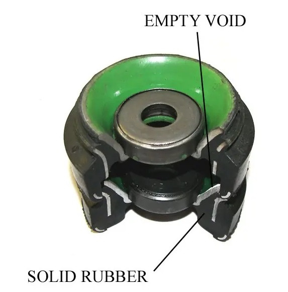 "034 MOTORSPORT SCHOKDEMPER VERSTERKT SILENT BLOK VOOR AUDI "VINTAGE - STRAATDICHTHEID" - 034-601-1001.SD - 034-601-1001-SD