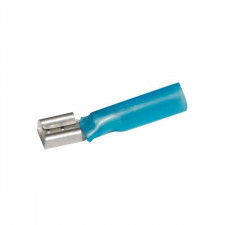 Cosses plates (Femelles) Thermo-Retractable Bleu x50