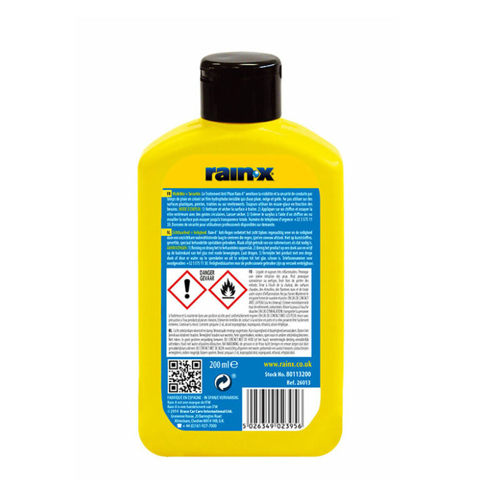 Flacone RAIN'X Anti Pioggia 200ML - QU-RAINX-P - RX26013 - 5026349023956