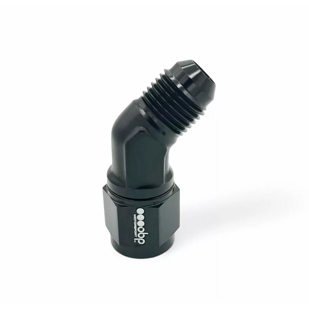 45° adapter mannelijk convex JIC - vrouwelijk roterend concaaf JIC OBP zwart - OBP-FM-45.D6 - OBP-6-FM-45