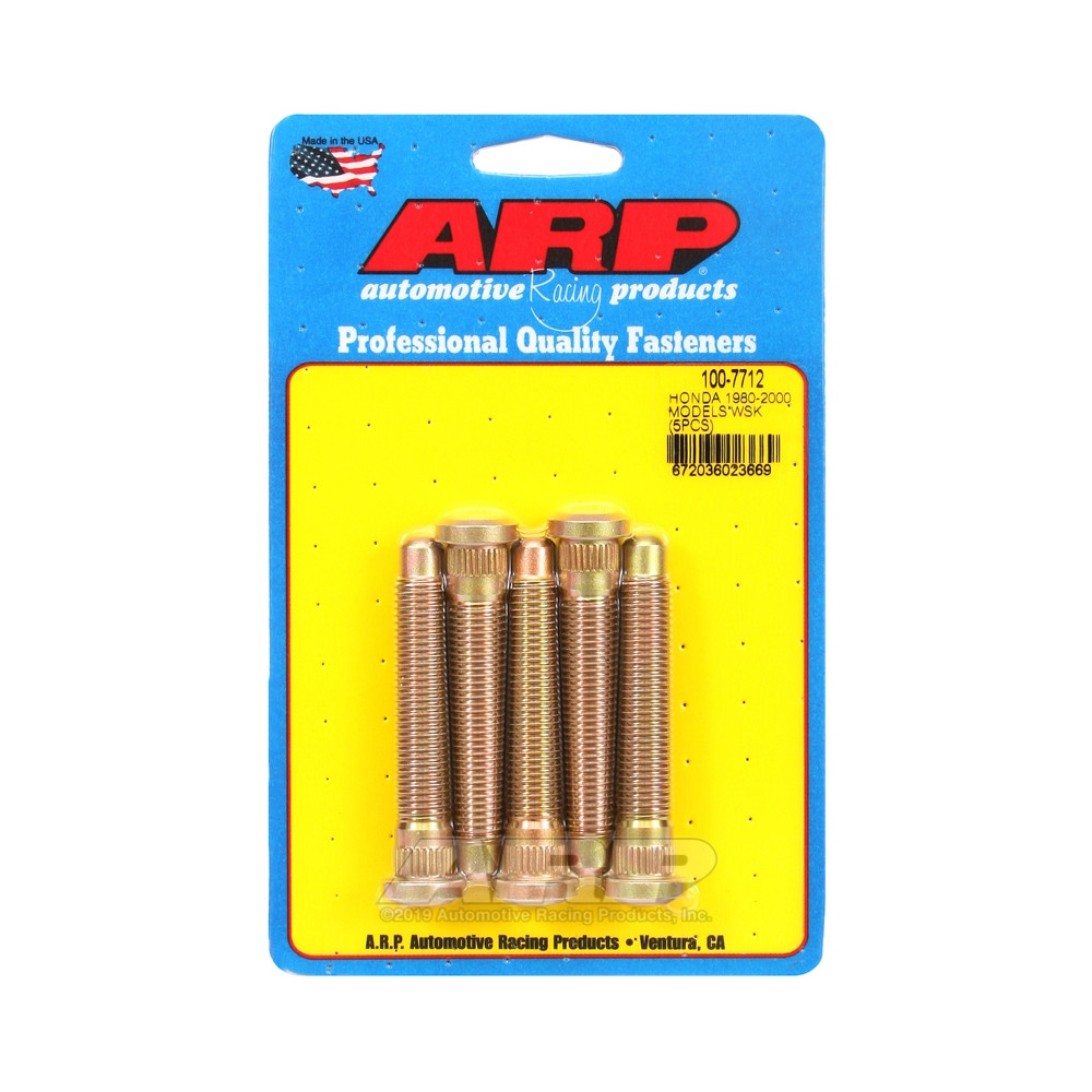 Wheel studs ARP HONDA Model + long (1997 +) - (Pack of 5) - ARP-100-7712 - 100-7712 - 3666618167473