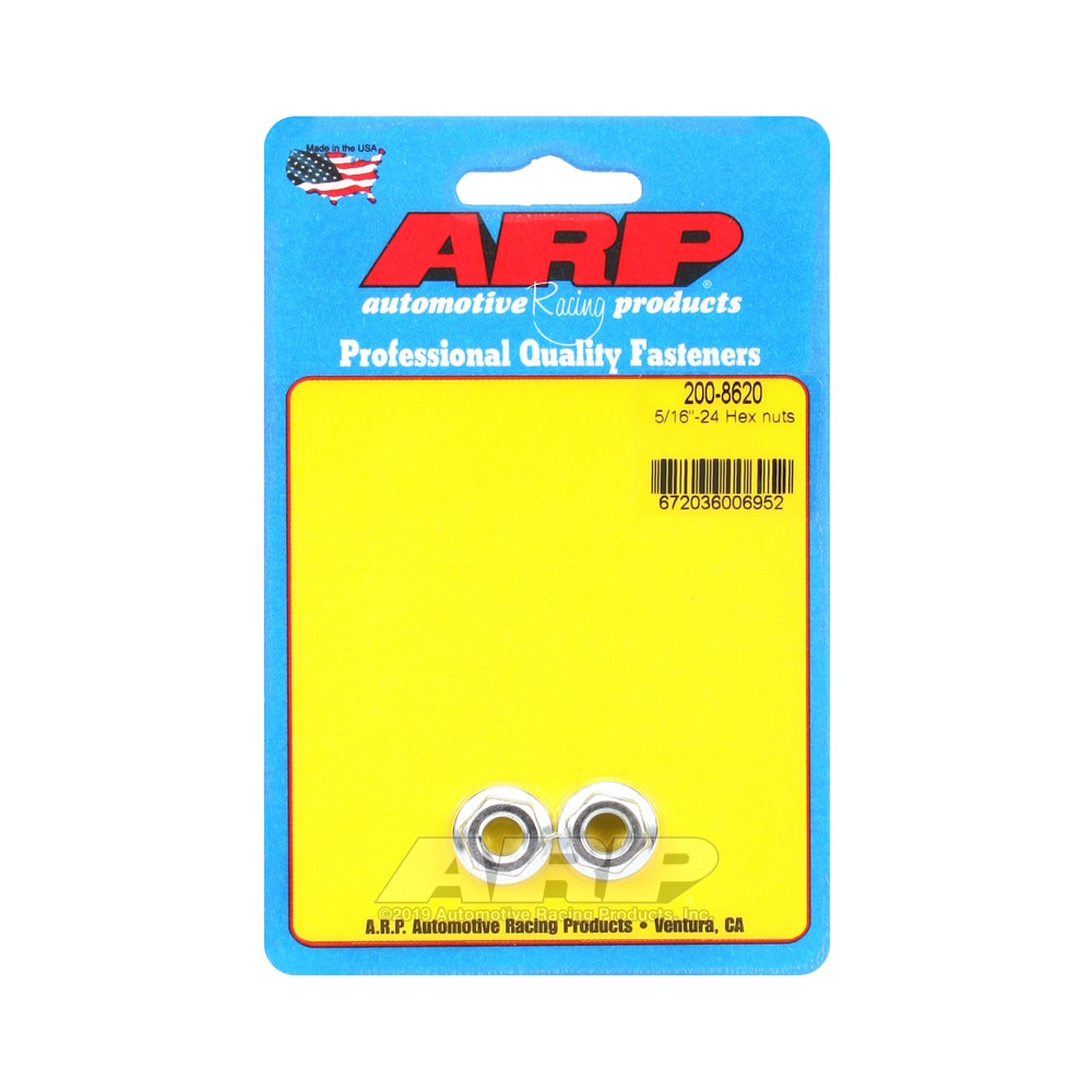 Pack écrous ARP (2) anti-desserrage à collerette  5/16-24 - Hex - ARP-200-8620 - 200-8620 - 3666618221847