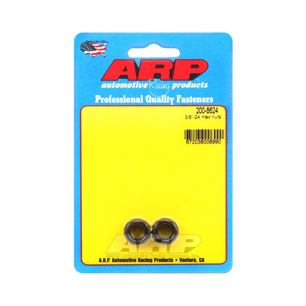 Set moeren ARP (2) 3/8-24 - Zwart Oxyde Hex - ARP-200-8624 - 200-8624 - 3666618221885