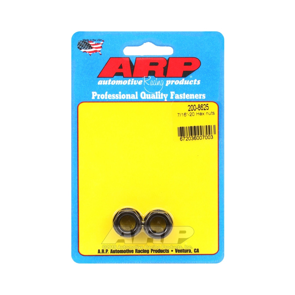Pack écrous ARP (2) 7/16-20 - Black Oxyde Hex - ARP-200-8625 - 200-8625 - 3666618221892