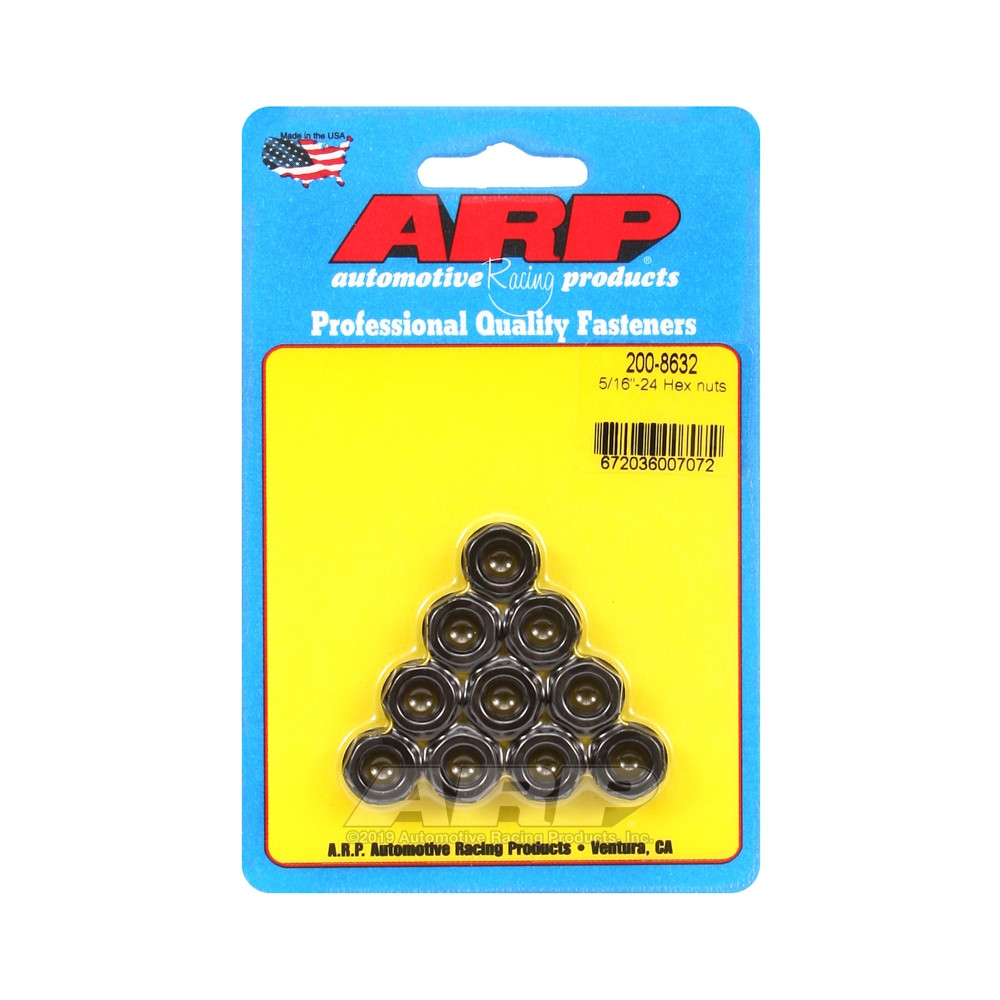 Set de piulițe ARP (10) 5/16-24 – Hexagonale, oxidate negru - ARP-200-8632 - 200-8632 - 3666618221953