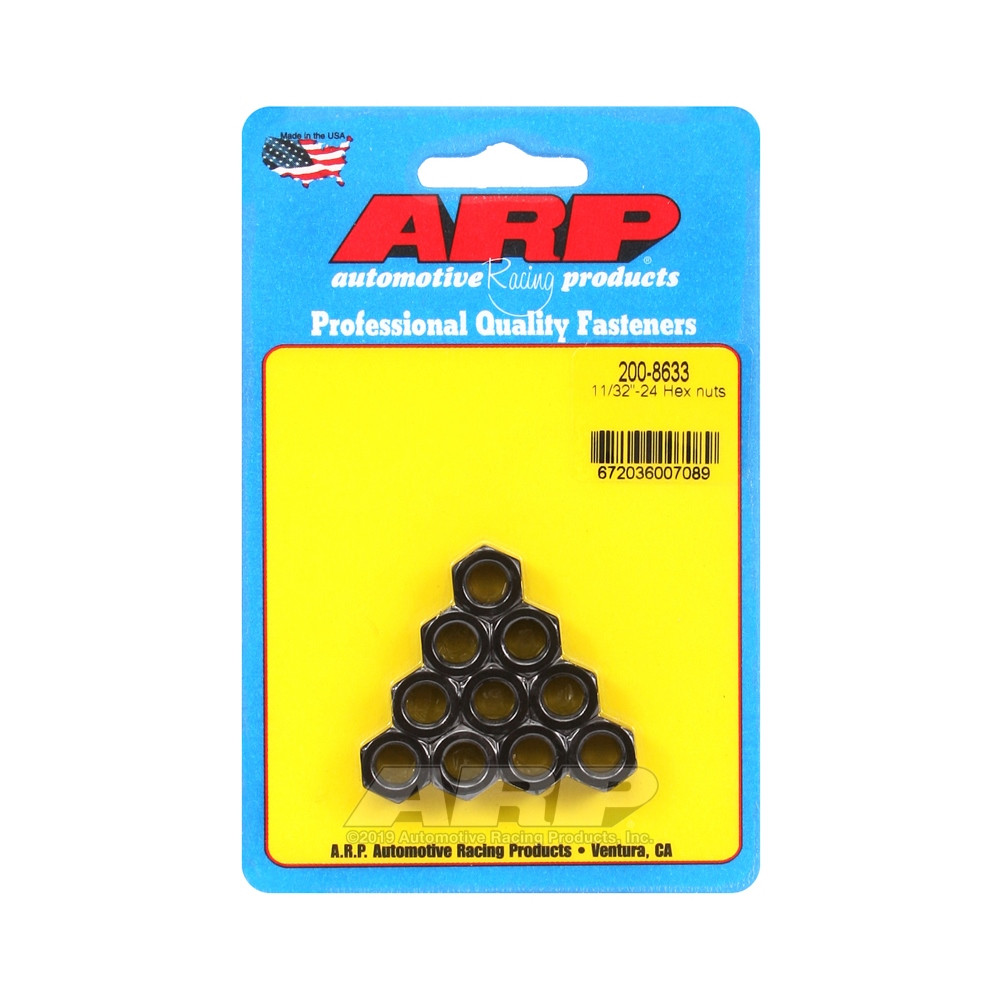 Set moeren ARP (10) 11/32-24 - Zwart Oxyde Hex - ARP-200-8633 - 200-8633 - 3666618221960