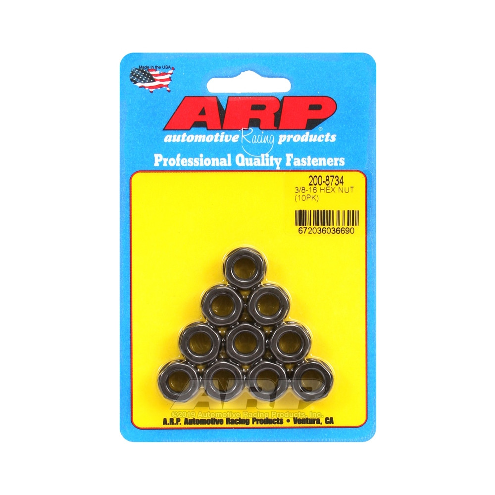 Confezione (10) Dadi ARP 3/8-16 - Nero Oxyde Hex - ARP-200-8734 - 200-8734 - 3666618222721