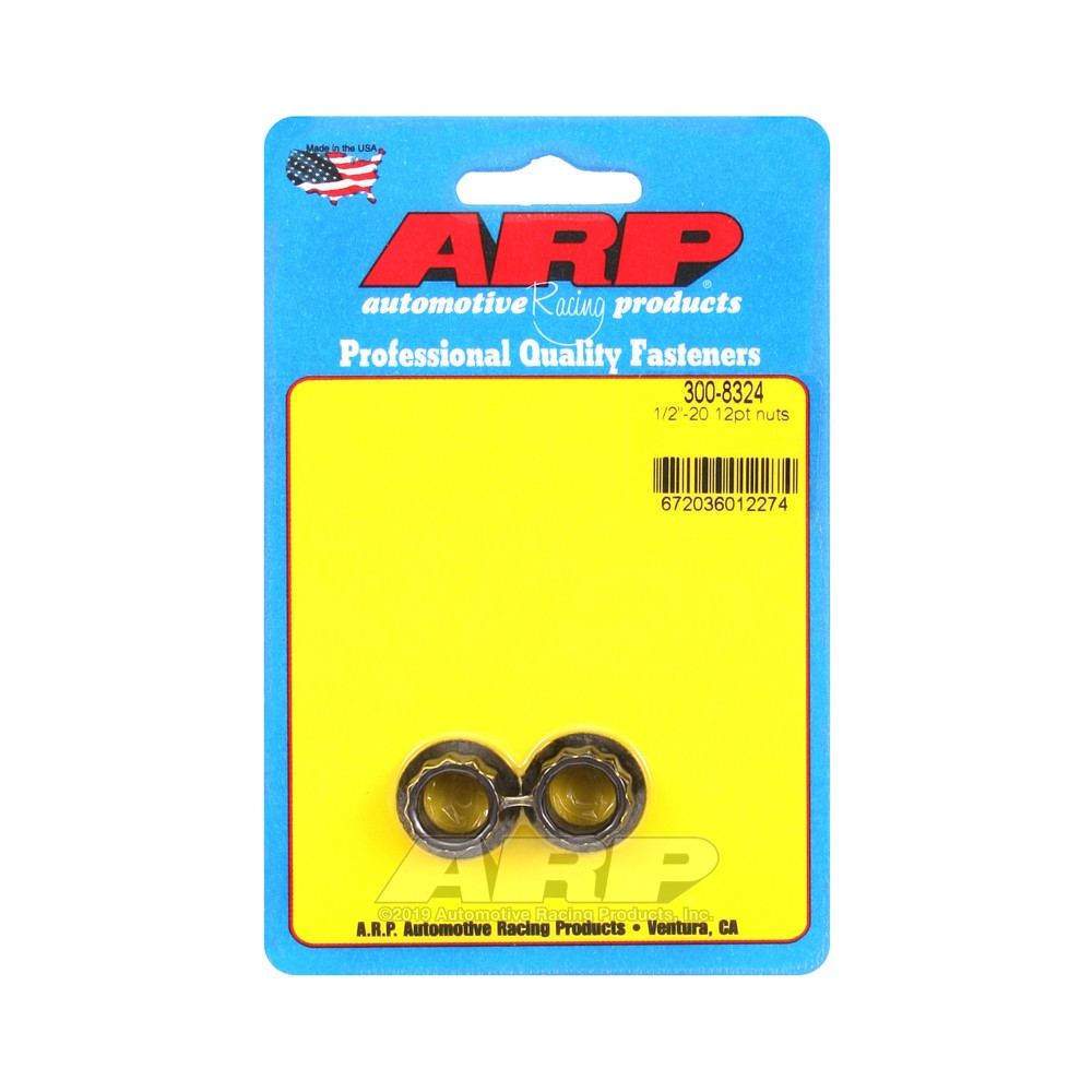Pakje moeren ARP (2) 1/2-20 - Zwart Oxyde 12 pts - ARP-300-8324 - 300-8324 - 3666618223414