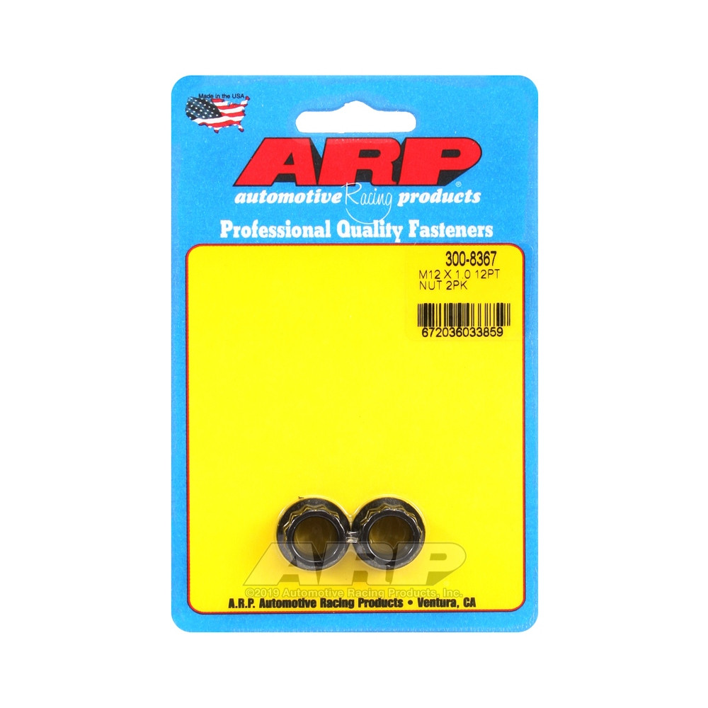 Pack écrous ARP (2) M12 x 1.00 - Black Oxyde 12 pts - ARP-300-8367 - 300-8367 - 3666618223803