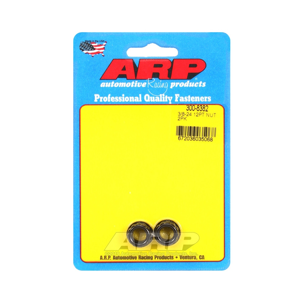 Pack ARP nuts (2) 3/8-24 - Black Oxyde 12 pts - ARP-300-8382 - 300-8382 - 3666618223926