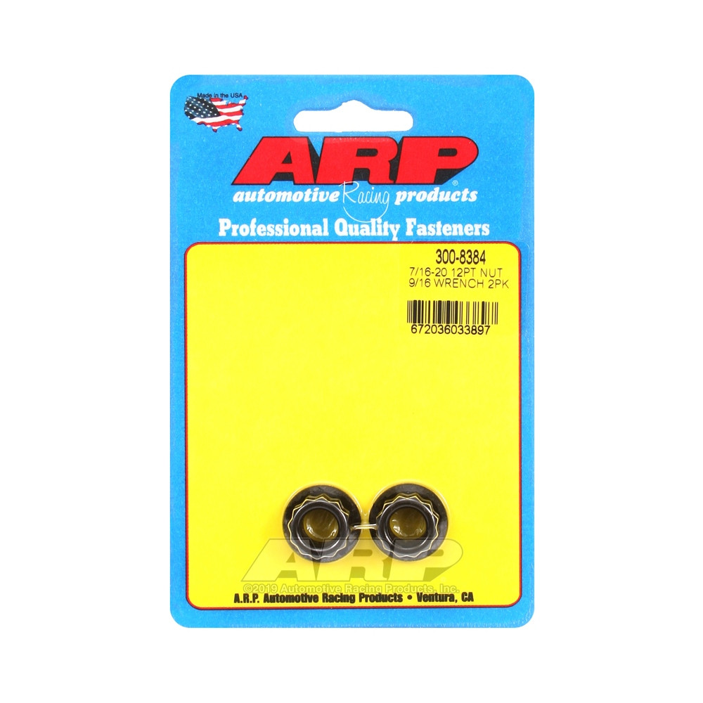 Confezione dadi ARP (2) 7/16-20 - Black Oxyde 12 pts - ARP-300-8384 - 300-8384 - 3666618223940