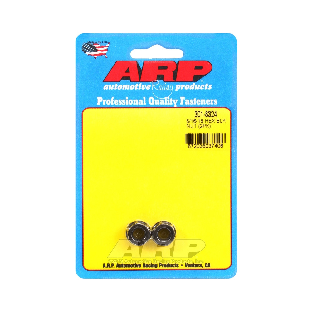 Set moeren ARP (2) 5/16-18 - Zwart Oxyde Hex - ARP-301-8324 - 301-8324 - 3666618224275