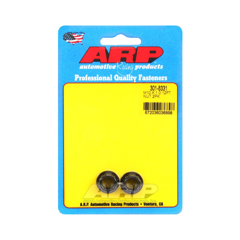 Set moeren ARP (2) M10 x 1,00 - Black Oxyde 12 pts - ARP-301-8331 - 301-8331 - 3666618224343