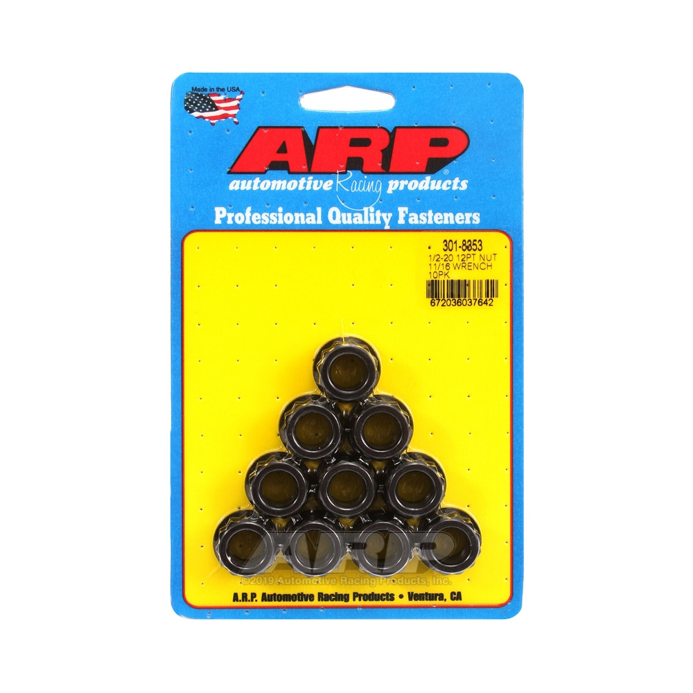 Set de piulițe ARP (10) 1/2-20 – Oxid negru, 12 puncte - ARP-301-8353 - 301-8353 - 3666618224541