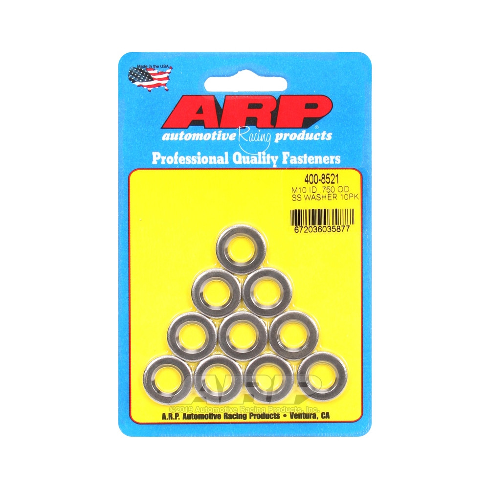 Confezione (10) rondelle ARP M10 - Con smusso - ARP-400-8521 - 400-8521 - 3666618225548