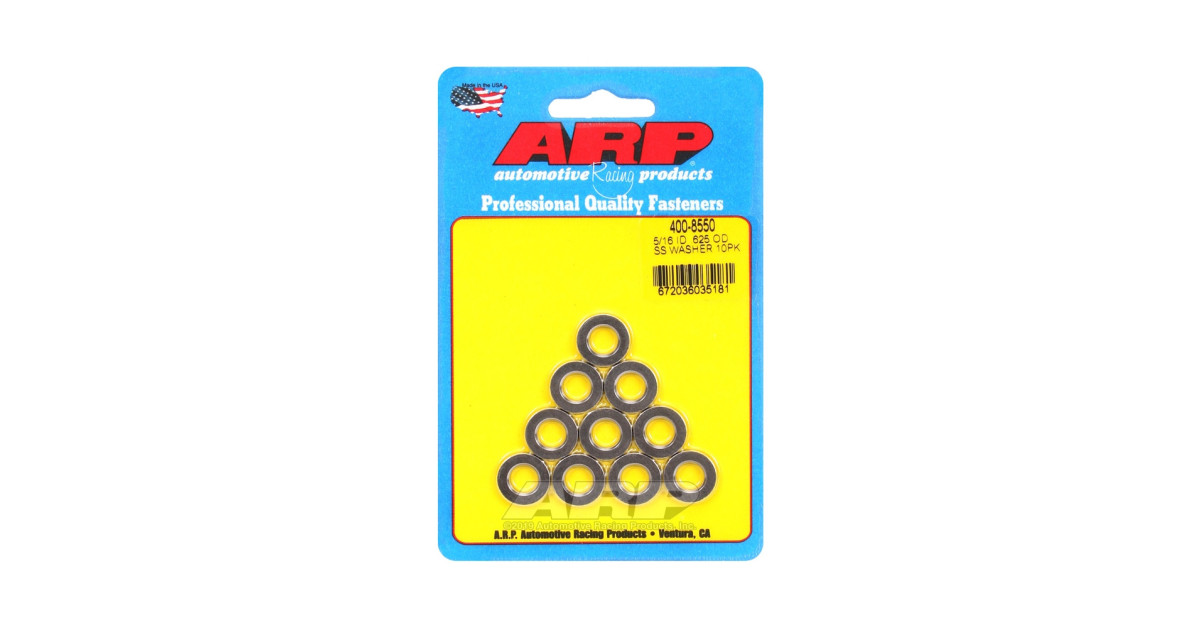Set (10) sluitringen ARP 5/16 - Met afschuining