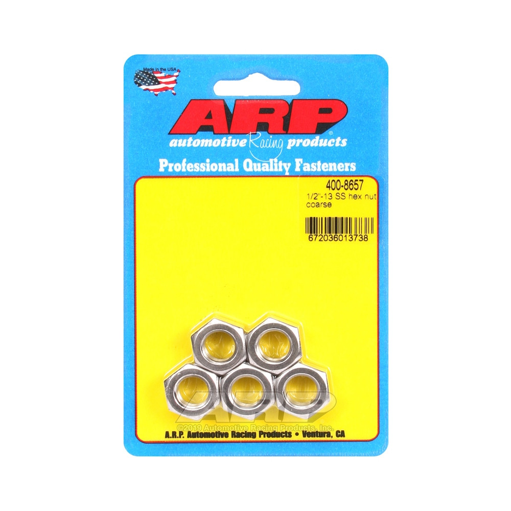 Set de piulițe ARP (5) 1/2-13 – Oțel inoxidabil hexagonal - ARP-400-8657 - 400-8657 - 3666618225814
