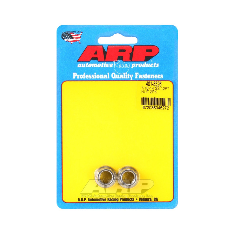 Confezione dadi ARP (2) 7/16-14 - Acciaio inox 12 pz. - ARP-401-8326 - 401-8326 - 3666618226279
