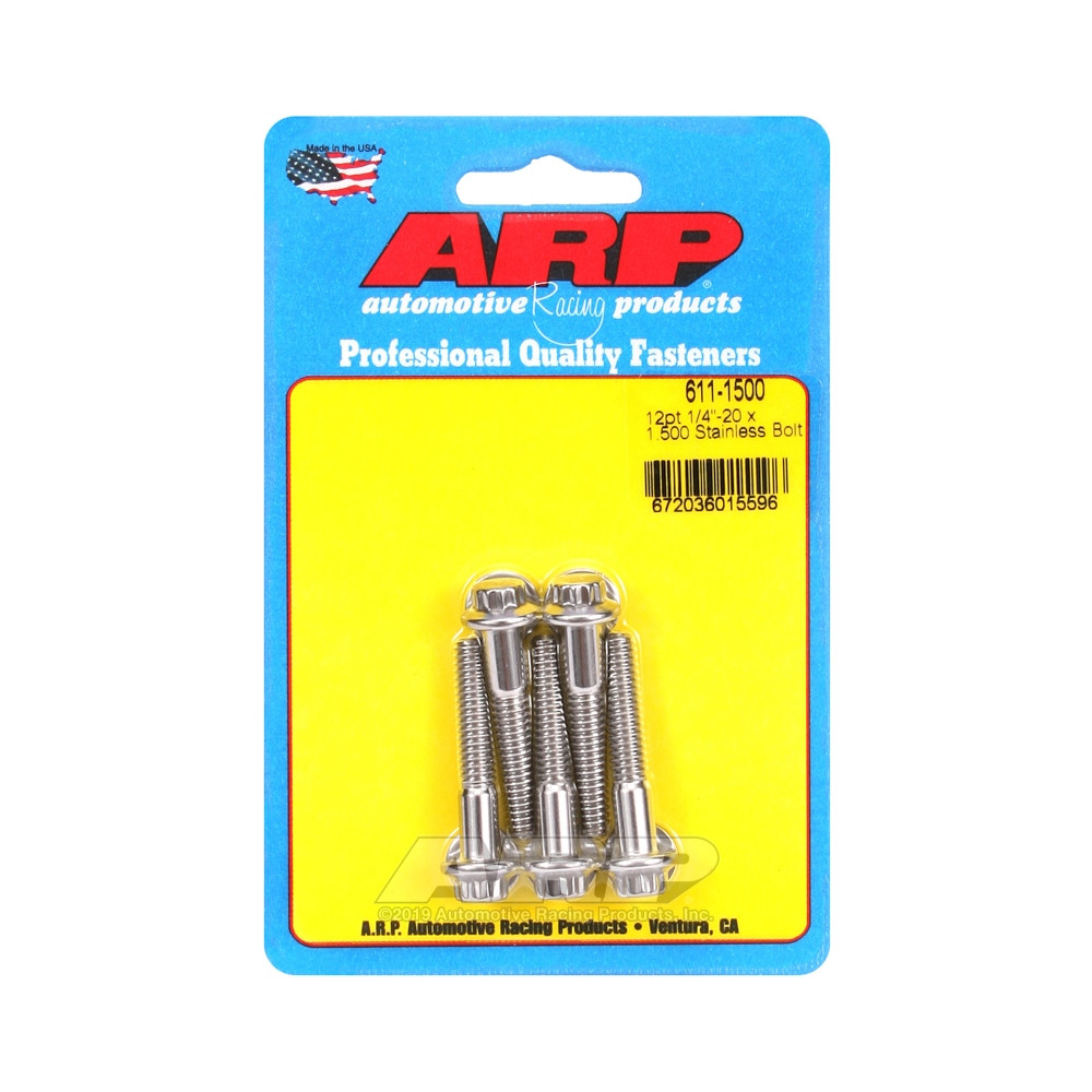 Universele bouten ARP 1/4-20 - Roestvrij staal 12 stuks x5 - ARP-611-1500 - 611-1500 - 3666618170701