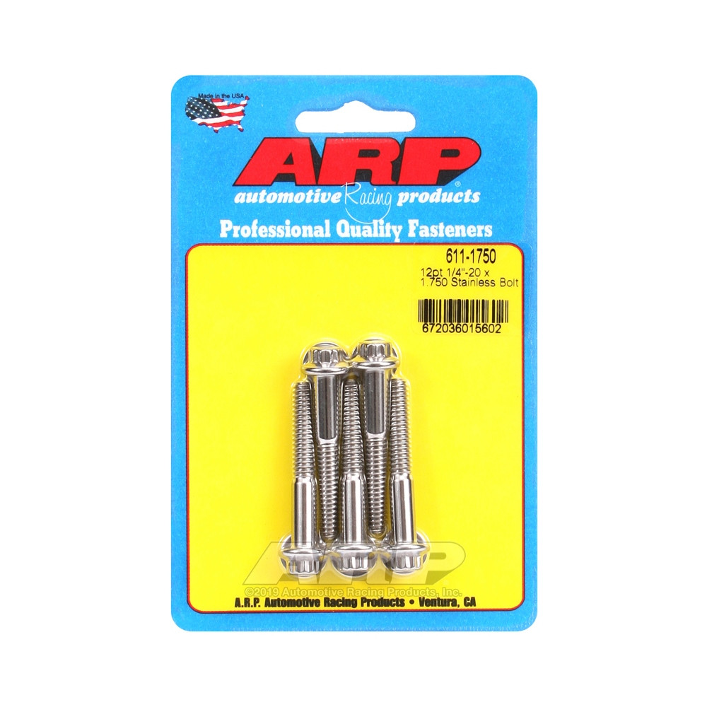 Universal Bolt ARP 1/4-20 - Stainless Steel 12 Pts x5 - ARP-611-1750 - 611-1750 - 3666618170718