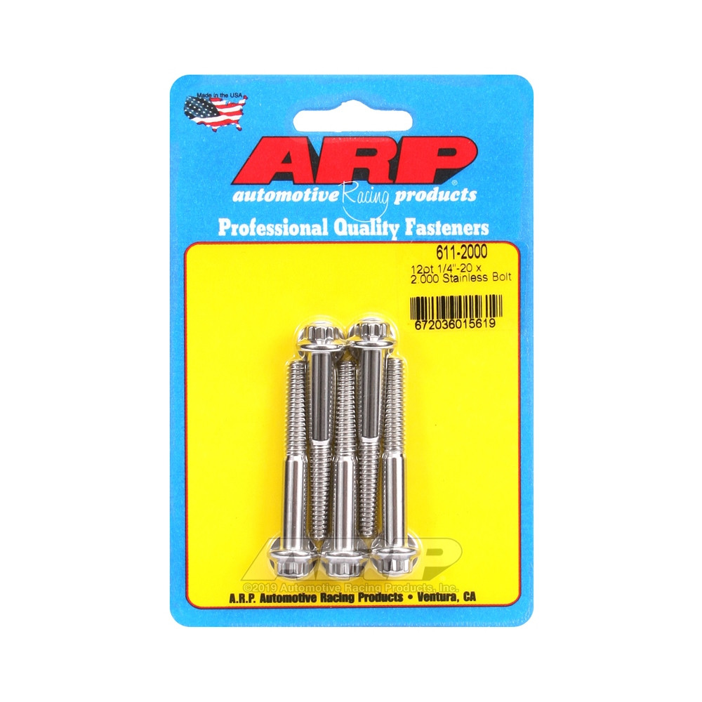 Bullone universale ARP 1/4-20 - Acciaio inox 12 pts x5 - ARP-611-2000 - 611-2000 - 3666618170725