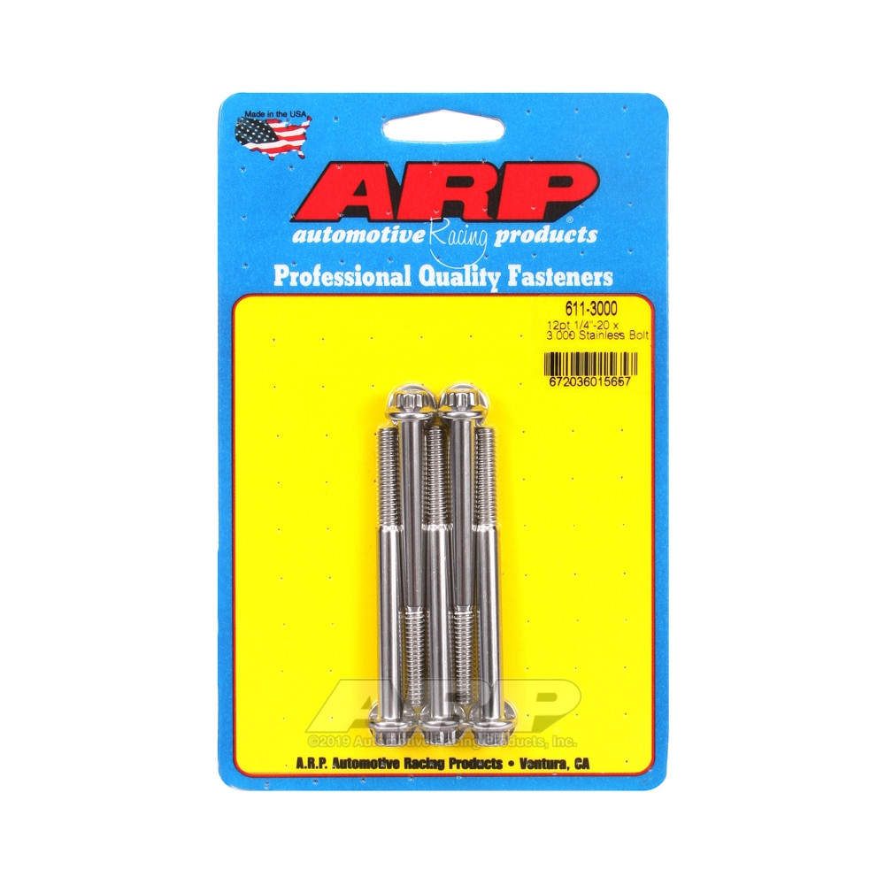 Universele bouten ARP 1/4-20 - Roestvrij staal 12 stuks x5 - ARP-611-3000 - 611-3000 - 3666618170763