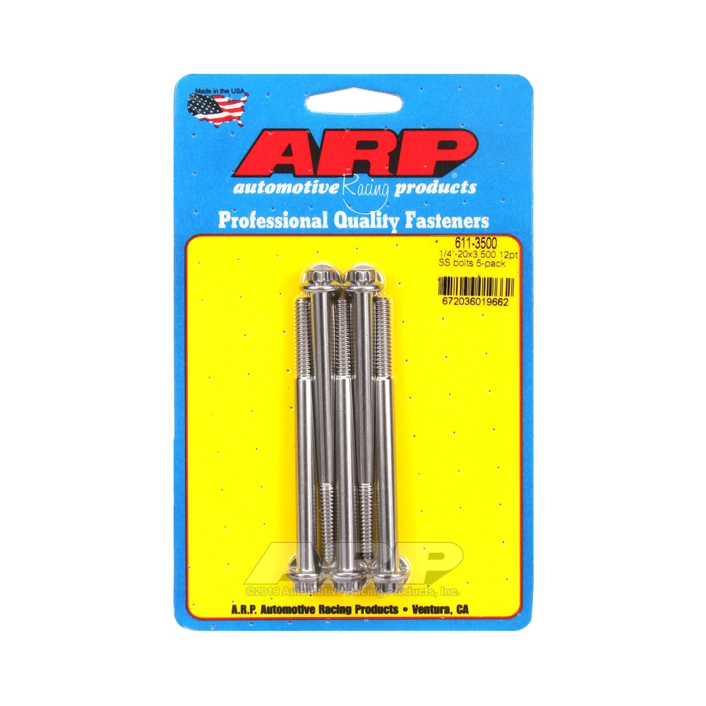 Universele bouten ARP 1/4-20 - Roestvrij staal 12 stuks x5 - ARP-611-3500 - 611-3500 - 3666618170787