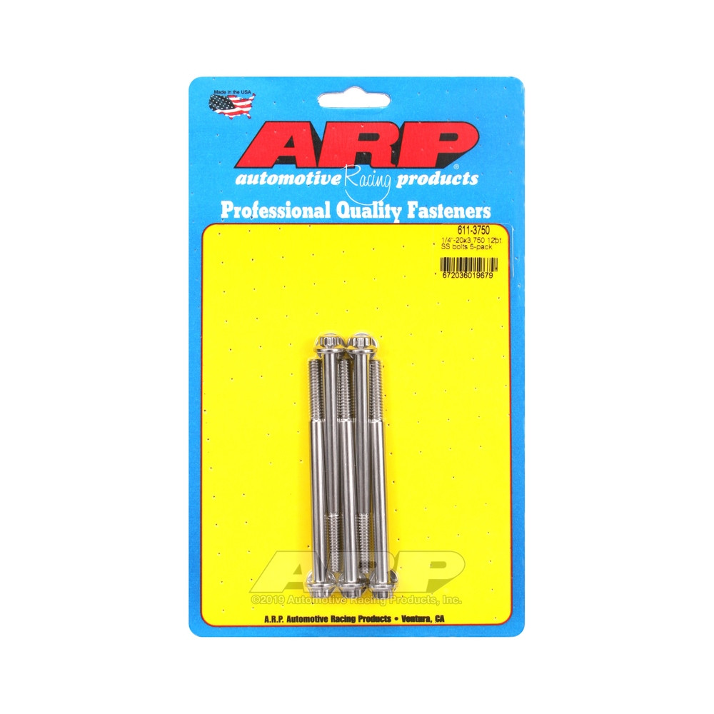 Universele bouten ARP 1/4-20 - Roestvrij staal 12 stuks x5 - ARP-611-3750 - 611-3750 - 3666618190754