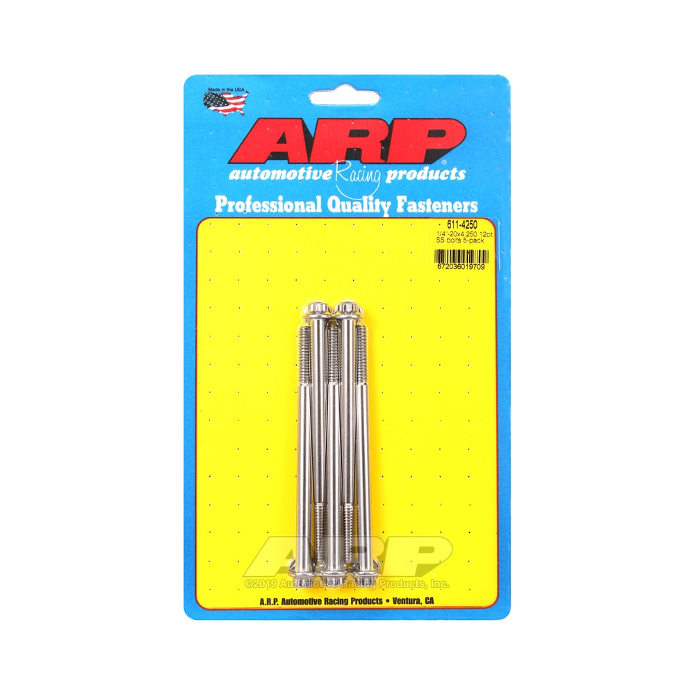 Universal Bolt ARP 1/4-20 - Stainless Steel 12 Pts x5 - ARP-611-4250 - 611-4250 - 3666618190778