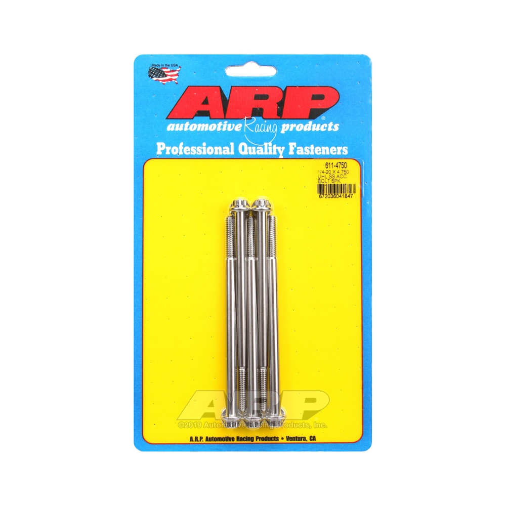 Universele bouten ARP 1/4-20 - Roestvrij staal 12 stuks x5 - ARP-611-4750 - 611-4750 - 3666618190792
