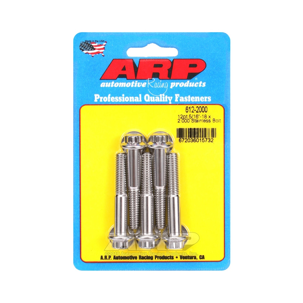 Bullone universale ARP 5/16-18 - Acciaio inox 12 punti x5 - ARP-612-2000 - 612-2000 - 3666618190860