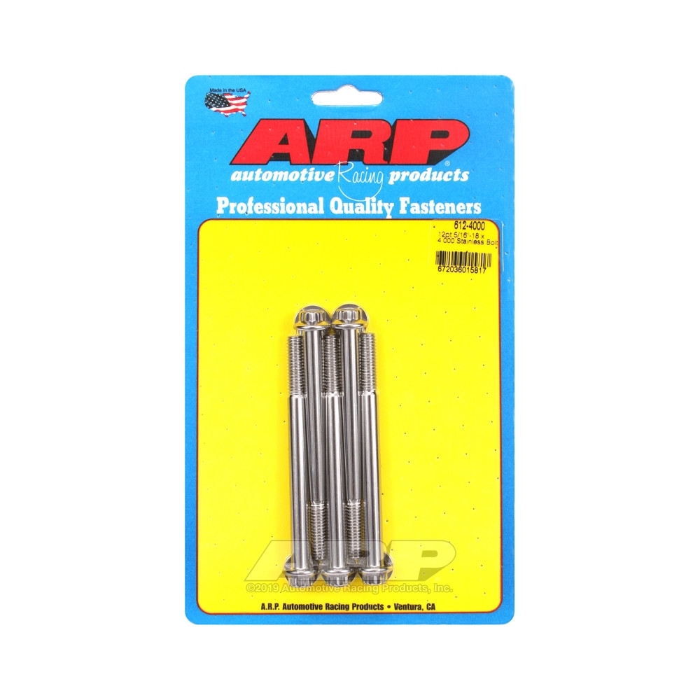 Universal Bolt ARP 5/16-18 - Stainless Steel 12 Pts x5 - ARP-612-4000 - 612-4000 - 3666618190945