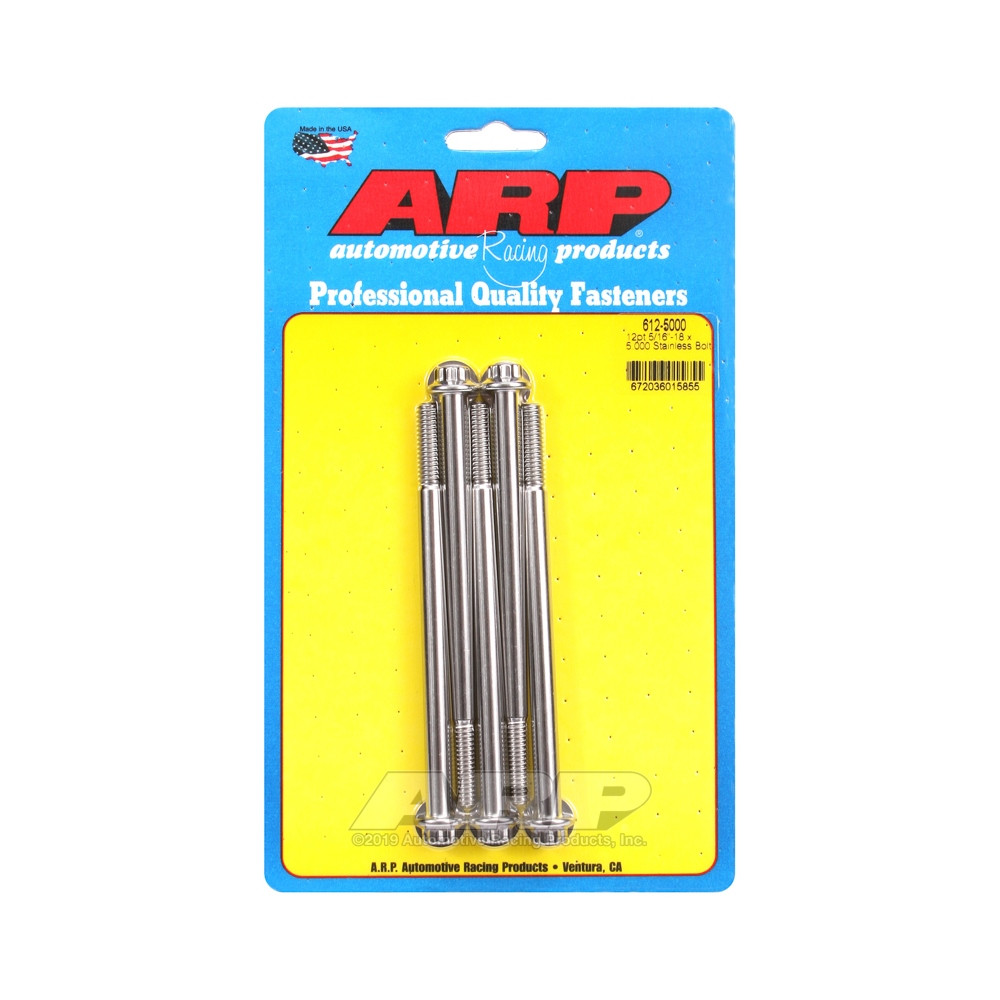 ARP Universal Bolt 5/16-18 - Stainless Steel 12 Pts x5 - ARP-612-5000 - 612-5000 - 3666618190983