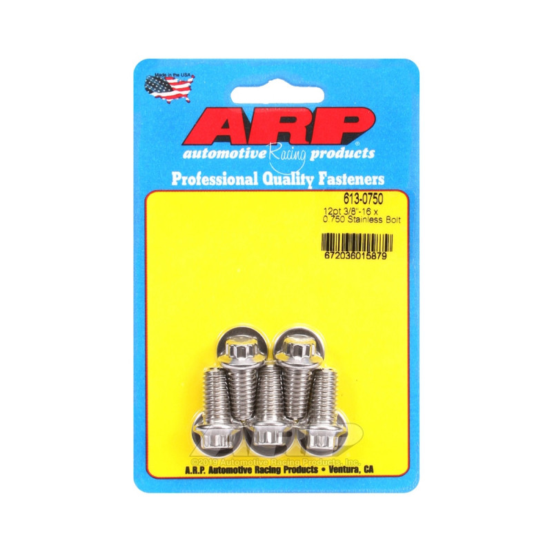 Bullone universale ARP a testa piccola 3/8-16 - Acciaio inox 12 pts x5 - ARP-613-0750 - 613-0750 - 3666618191003