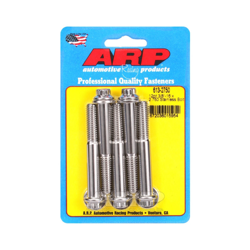 ARP Universal small head bolt 3/8-16 - Stainless steel 12 Pts x5 - ARP-613-2750 - 613-2750 - 3666618191089