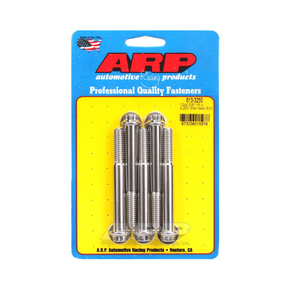 ARP Universal small head bolt 3/8-16 - Stainless steel 12 Pts x5 - ARP-613-3250 - 613-3250 - 3666618191102
