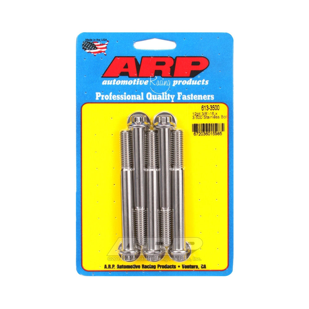 Universele bouten ARP kleine kop 3/8-16 - Roestvast staal 12 st x5 - ARP-613-3500 - 613-3500 - 3666618191119