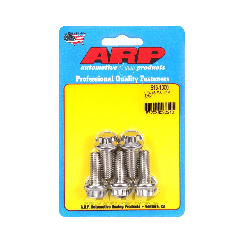 ARP Universal Head Bolt STD 3/8-16 - Stainless Steel 12 Pts x5 - ARP-615-1000 - 615-1000 - 3666618191348