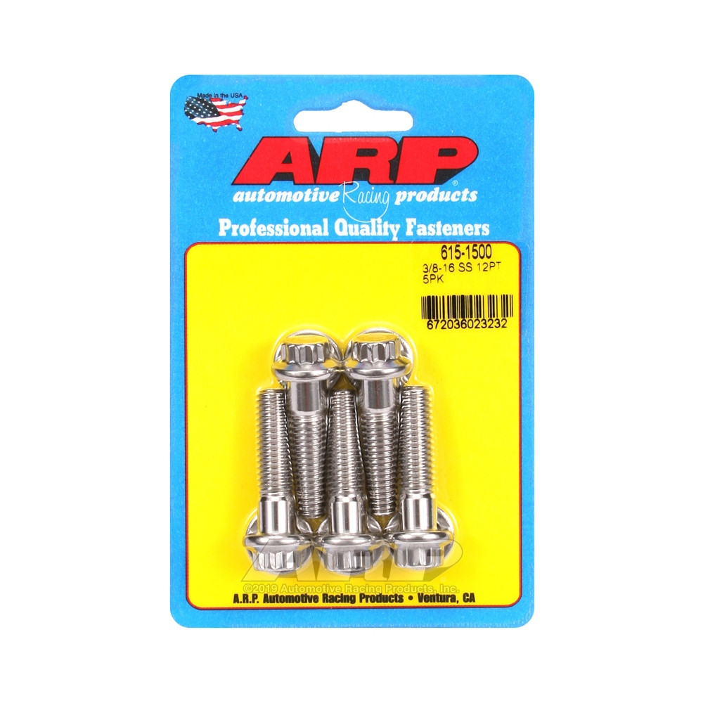 ARP Universal Head Bolt STD 3/8-16 - Stainless Steel 12 Pts x5 - ARP-615-1500 - 615-1500 - 3666618191362