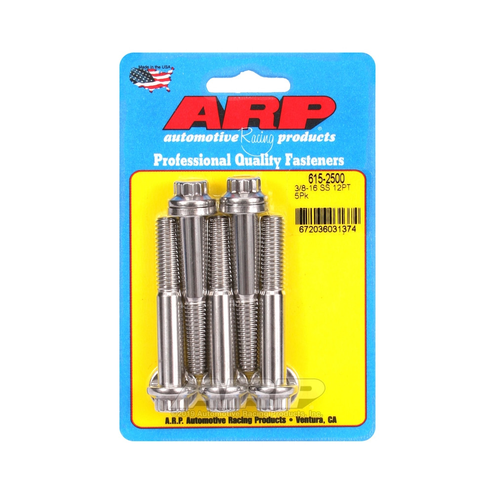 ARP Universal Head Bolt STD 3/8-16 - Stainless Steel 12 Pts x5 - ARP-615-2500 - 615-2500 - 3666618191409