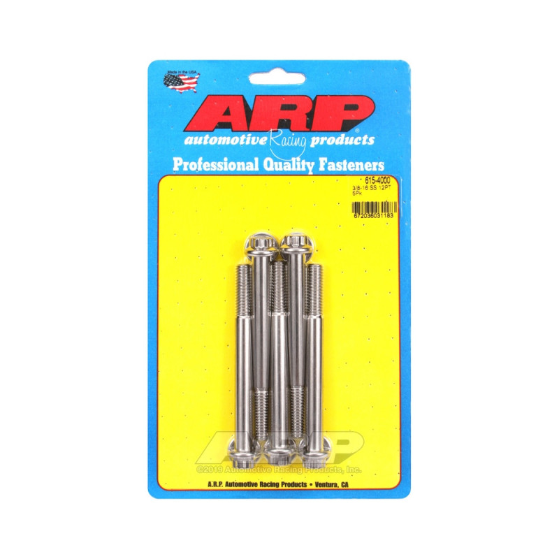 ARP Universal Head Bolt STD 3/8-16 - Stainless Steel 12 Pts x5 - ARP-615-4000 - 615-4000 - 3666618191461