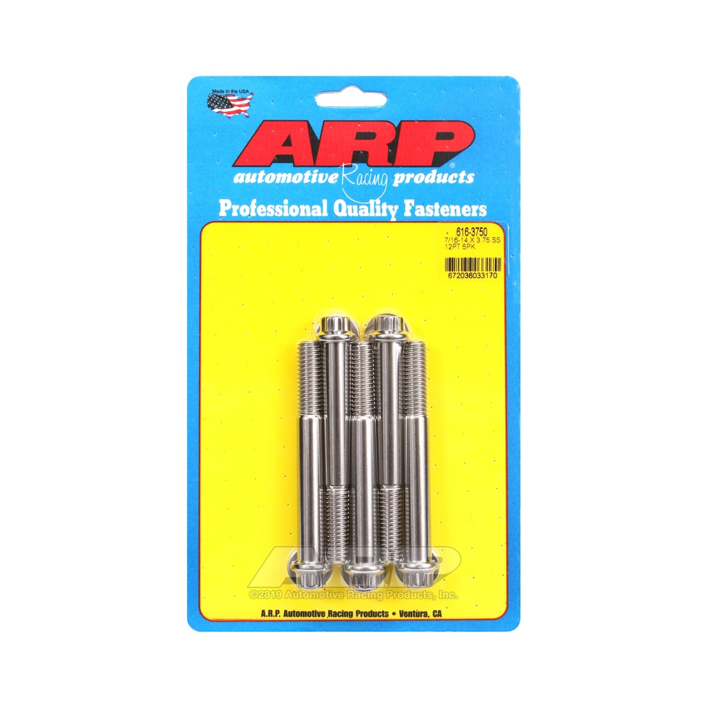 Bullone universale ARP 7/16-14 - Acciaio inox 12 pts x5 - ARP-616-3750 - 616-3750 - 3666618191560