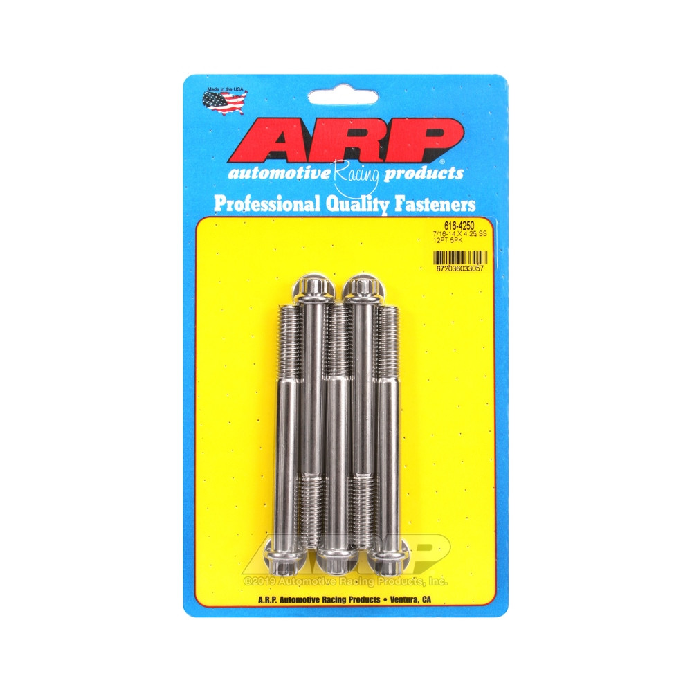 Universele bevestigingsmiddelen ARP 7/16-14 - Roestvrij staal 12 St x5 - ARP-616-4250 - 616-4250 - 3666618191584
