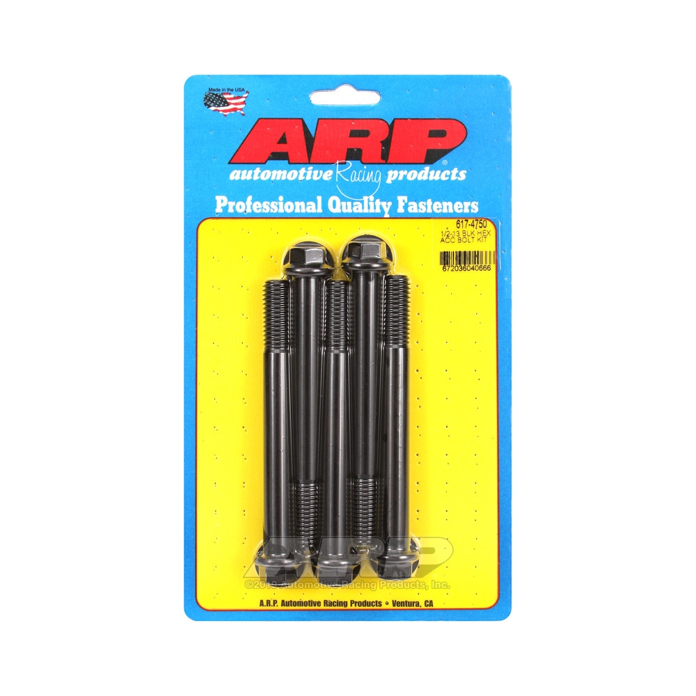 Boulonnerie universelle ARP 1/2-13 - Black Oxyde Hex x5 - ARP-617-4750 - 617-4750 - 3666618191775