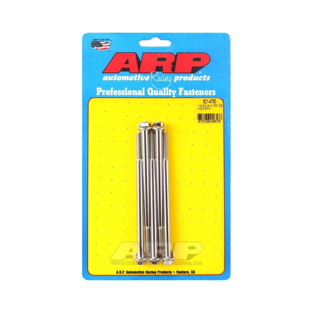 ARP Universal Bolt 1/4-20 - Stainless Hex x5 - ARP-621-4750 - 621-4750 - 3666618192000