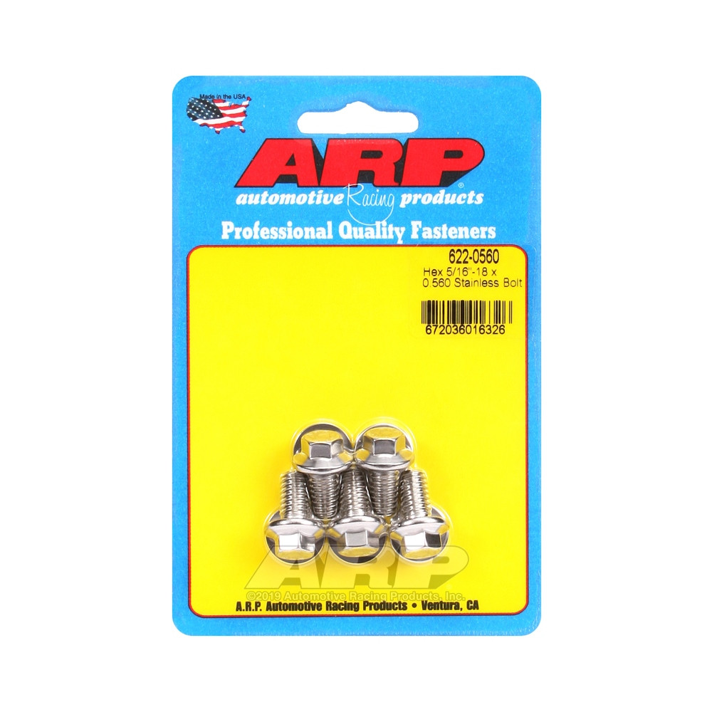ARP Universal Bolt 5/16-18 - Stainless Hex x5 - ARP-622-0560 - 622-0560 - 3666618192017