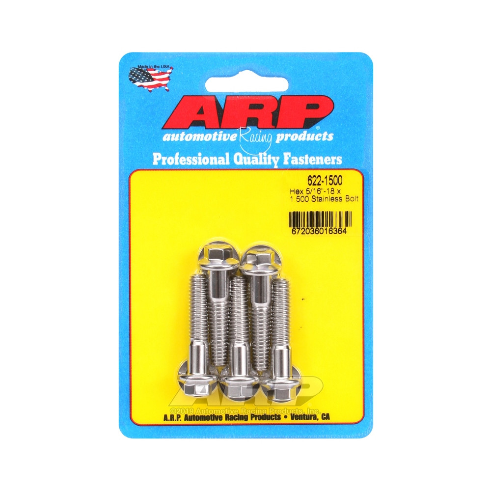 Boulonnerie universelle ARP 5/16-18 - Inox Hex x5 - ARP-622-1500 - 622-1500 - 3666618192055