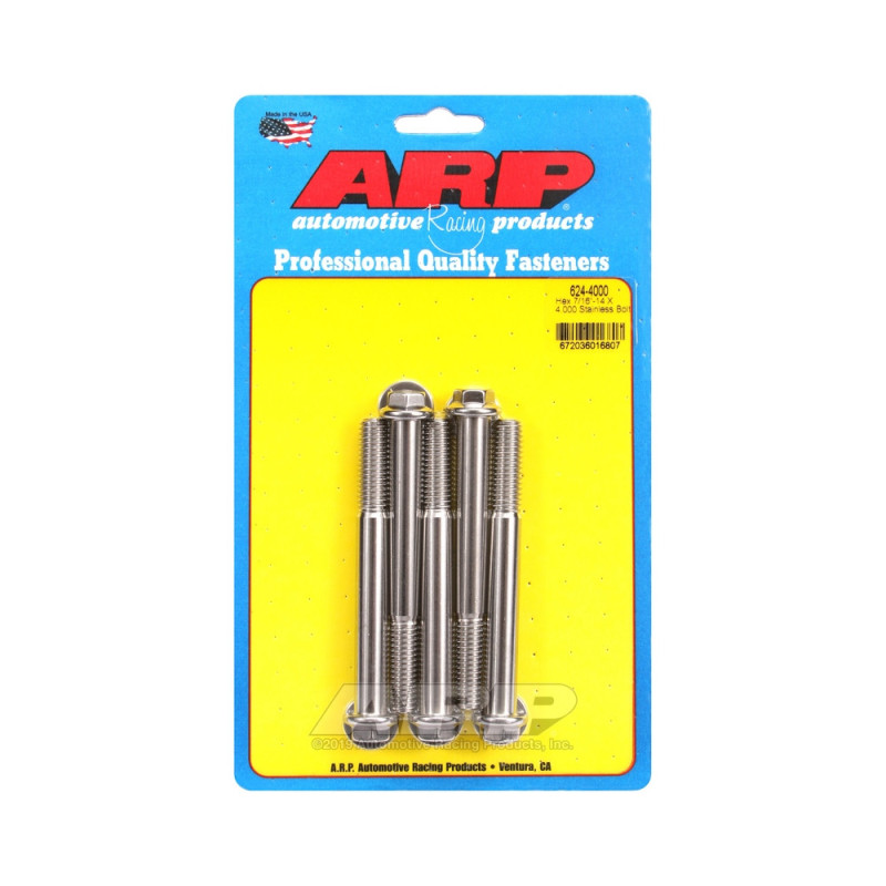 Bullone universale ARP 7/16-14 - Esagono inox x5 - ARP-624-4000 - 624-4000 - 3666618192499